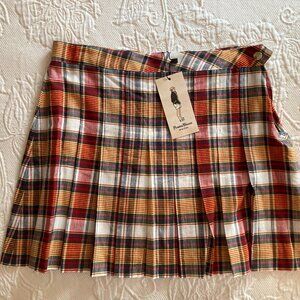 NWT Cotton madras tennis skirt from Murray's Toggery (Rowing Blazers), size M
